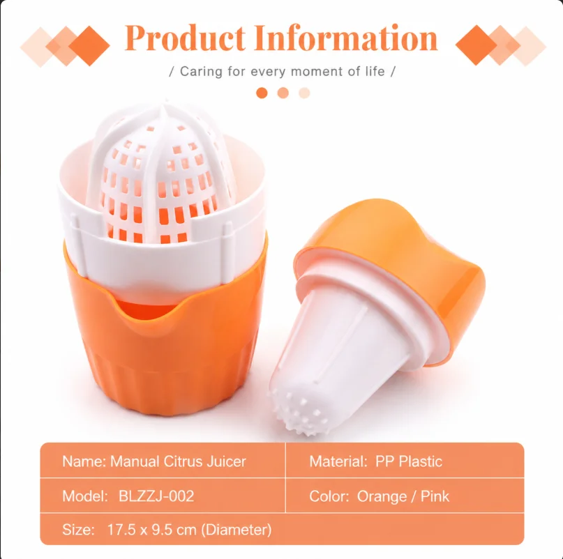 Multifunctional Hand Juicer Lemon Lime Squeezer Manual Citrus Orange Lemon Juicer Fruit Press Squeeze Extractor for Home Kitchen view 5