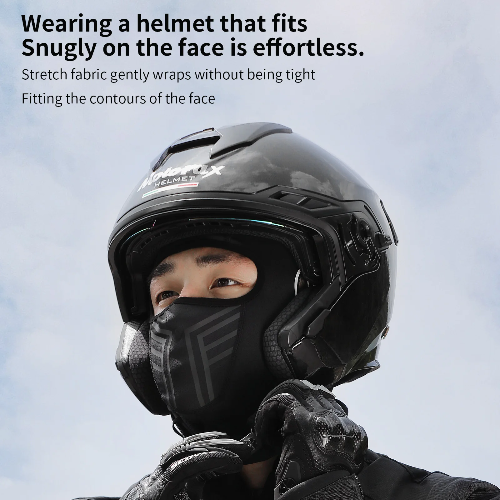 TOSUOD Motorcycle Head Cover With Eye Holes Breathable Sun Protection Helmet Lining Elasticity Ice Silk Face Mask Head Cover image 3