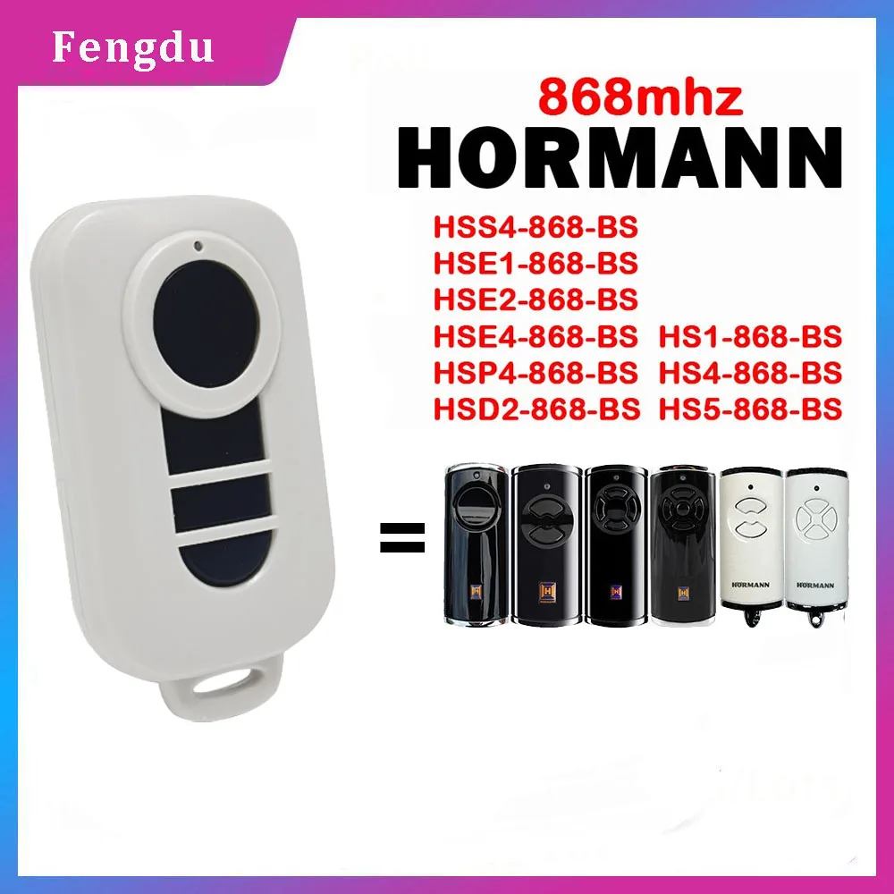 

HORMANN HSE2-868-BS HSE4-868-BS Garage Door Remote Control Duplicator HORMANN HS1 HS4 HS5 HSS4 HSE1 HSP4 HSD2 868 BS Transmitter