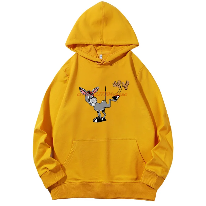 

Осел, забавные толстовки с капюшоном и забавными рисунками природы, модный свитер с принтом, хлопковый пуловер унисекс, толстовки