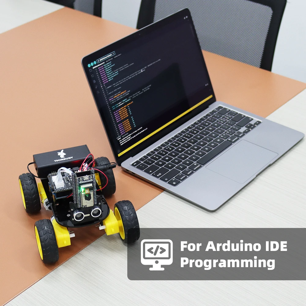 Tchorbuny-インテリジェントロボットカーキット,arduinoプログラム可能,esp32カメラ付き,ベストセラー,教育用,完全なキット,esp 32