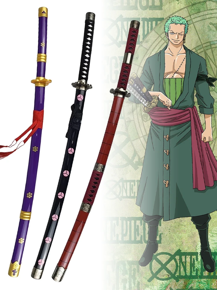 104cm Roronoa Zoro Schwert Anime One Piece Cosplay Requisitenmesser Ninja-Schwert Originalgröße Japanisches Katana Original Samurai-Säbel Spielzeug