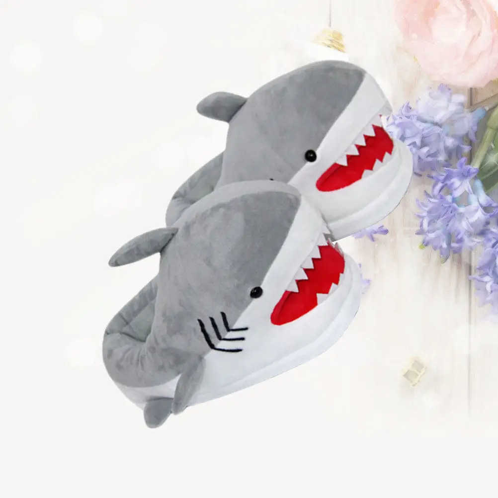 Shark Warm Slippers Kids Size 35-42 Cozy Cotton Indoor Home Shoes Winter Autumn Warm Home Slippers Comfortable Lightweight