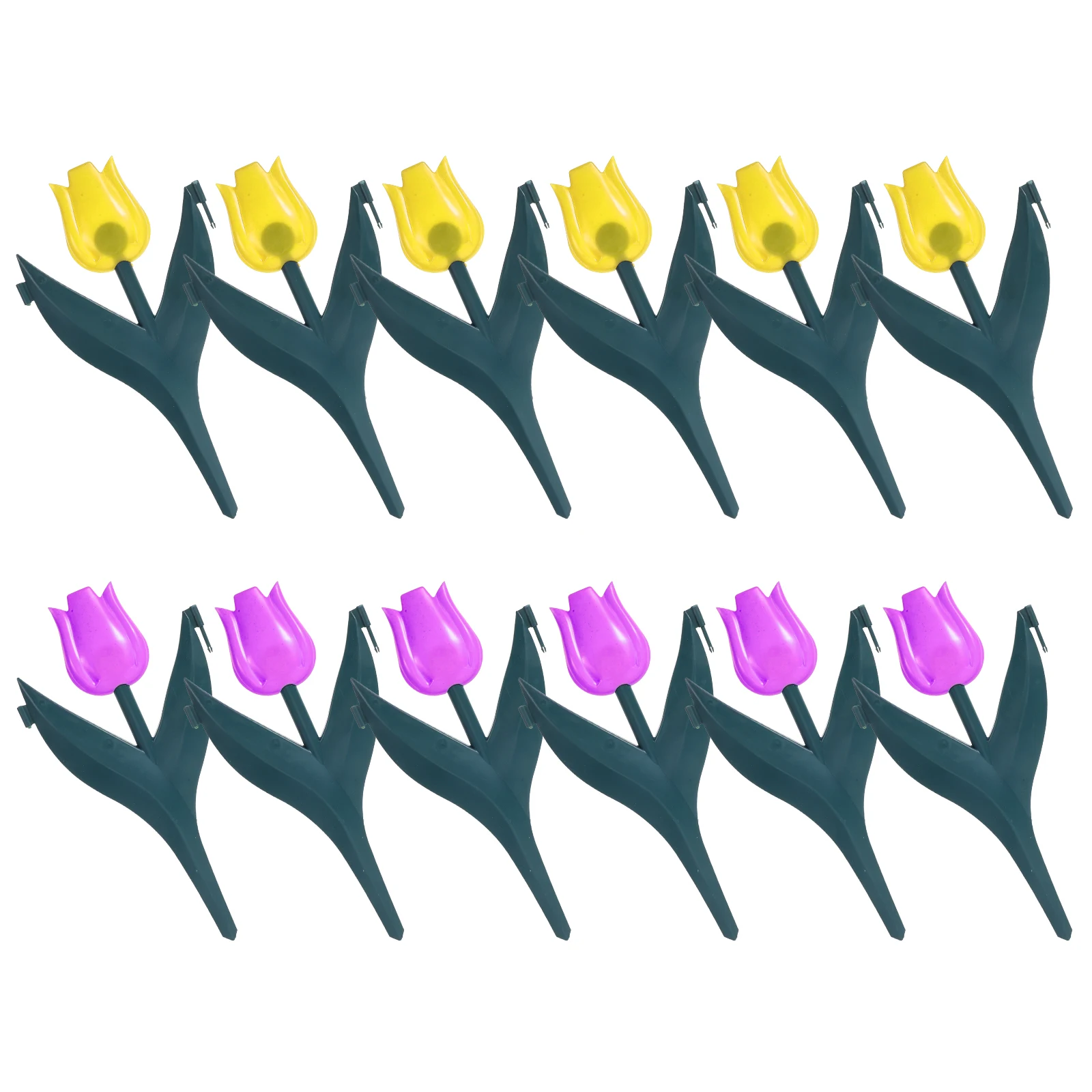 

20 Artificial Garden Fence Real Touch Tulips Home Decor Lawn Edge Border Fencing Landscaping Durable PVC Outdoor Decoration