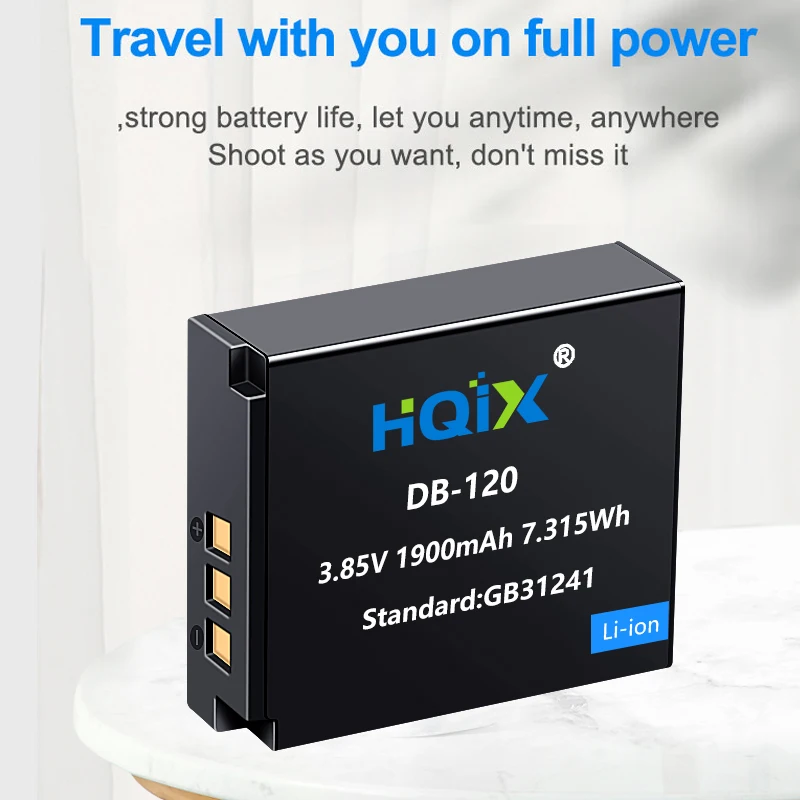 HQIX voor Ricoh GR4 camera DB-120 dubbele batterijlader