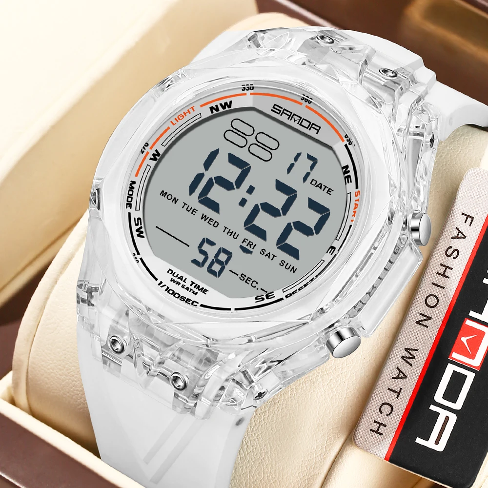 Fashion Women Digital Watches, LED Backlight Design Outdoors Sports Watch Waterproof, Countdown Date Multifunction Wrist watch