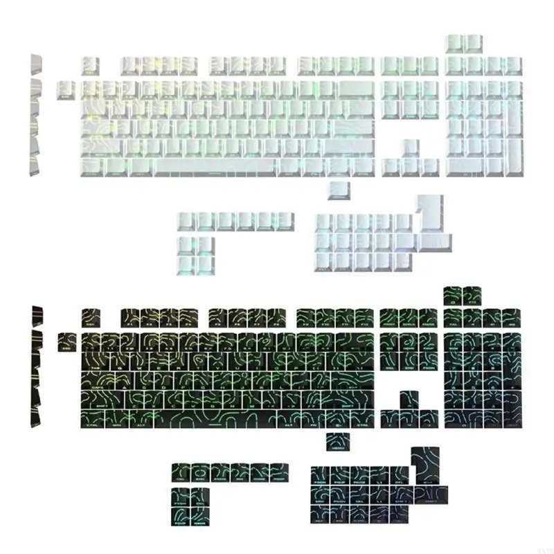 Side Print Backlits Topographic Keycaps Side Printing Enhances Backlighting 