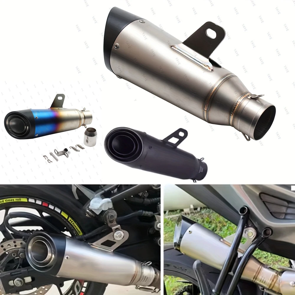 

Motorcycle SC Three-layer Exhaust Pipe Suitable For Ninja Z250/300ZX/10MT/0709/R25/R3/R6 Motorcycle Universality Accessory