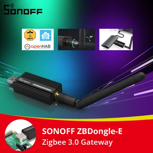 SONOFF-enrutador inalámbrico con antena, herramienta ZHA Zigbee2MQTT, Analizador de puerta de enlace Zigbee 3,0, Dongle USB ZB Dongle, captura de interfaz