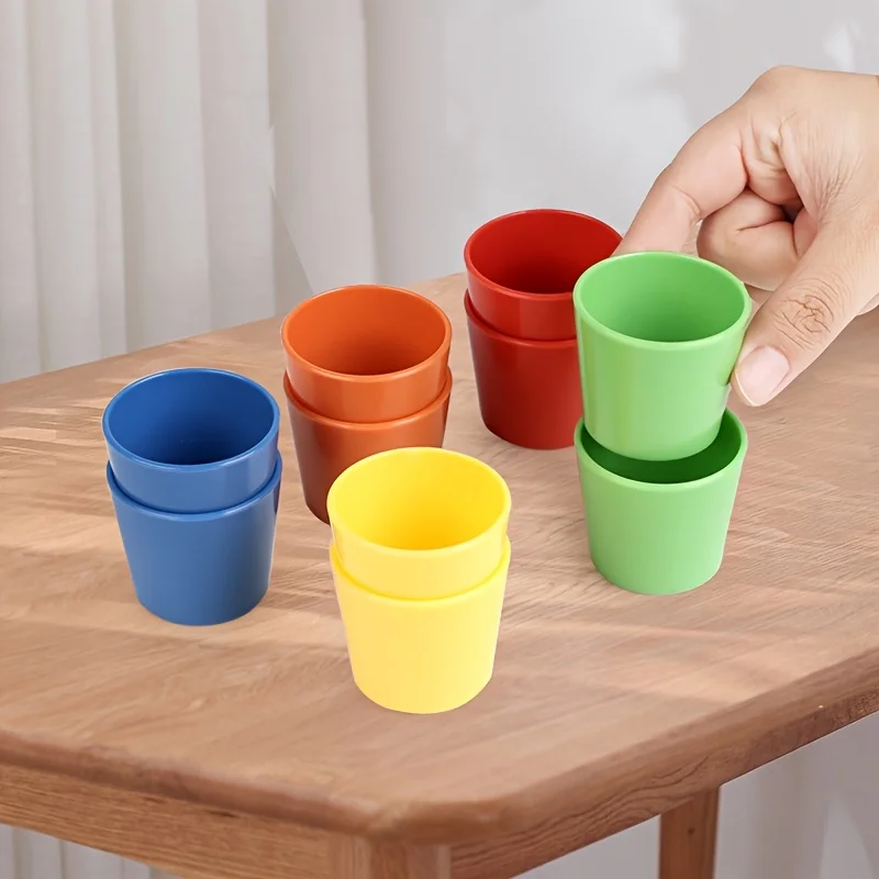 لعبة مطابقة الأكواب متعددة الألوان للأطفال - لعبة تعليمية مونتيسوري لتحدي ذكاء الحفلات الجماعية للتعلم المبكر