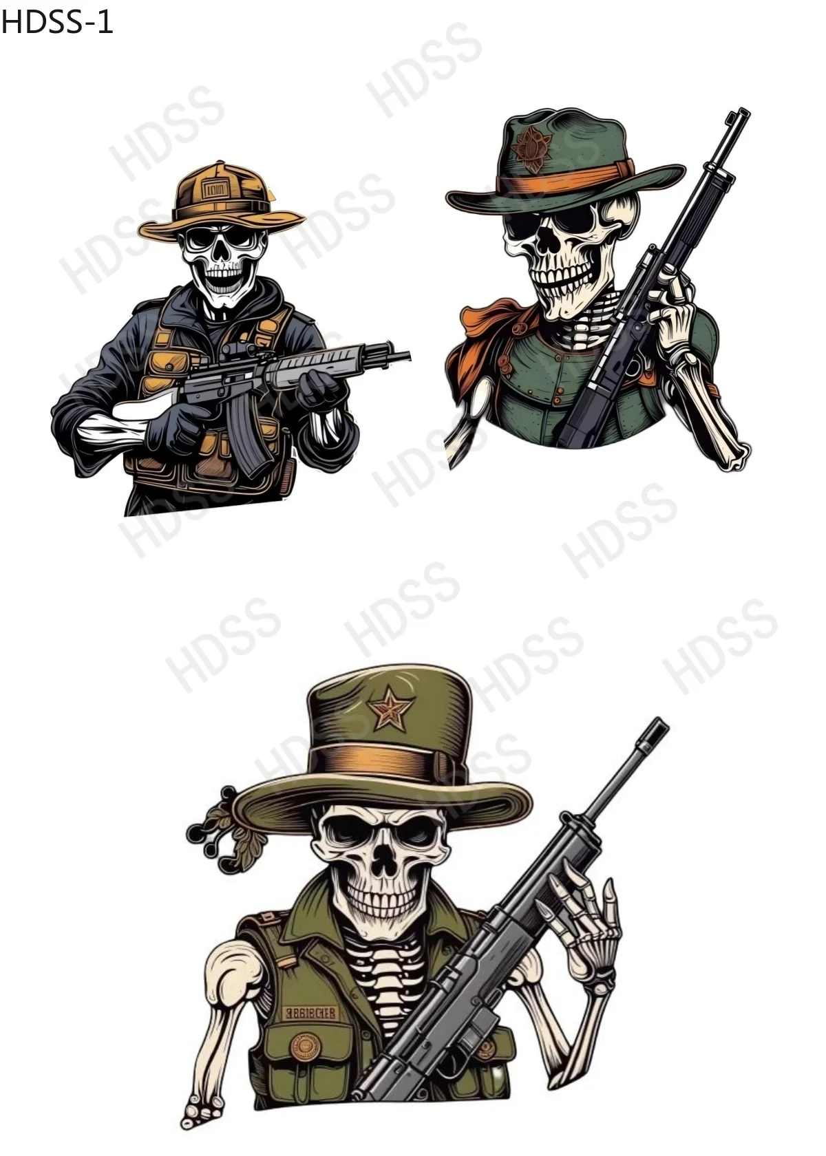 

HDSS-Skeleton Warrior Creative Car Stickers Cartoon Car Window Stickers Motorcycle Electric Scratch Covering Decorative Stickers