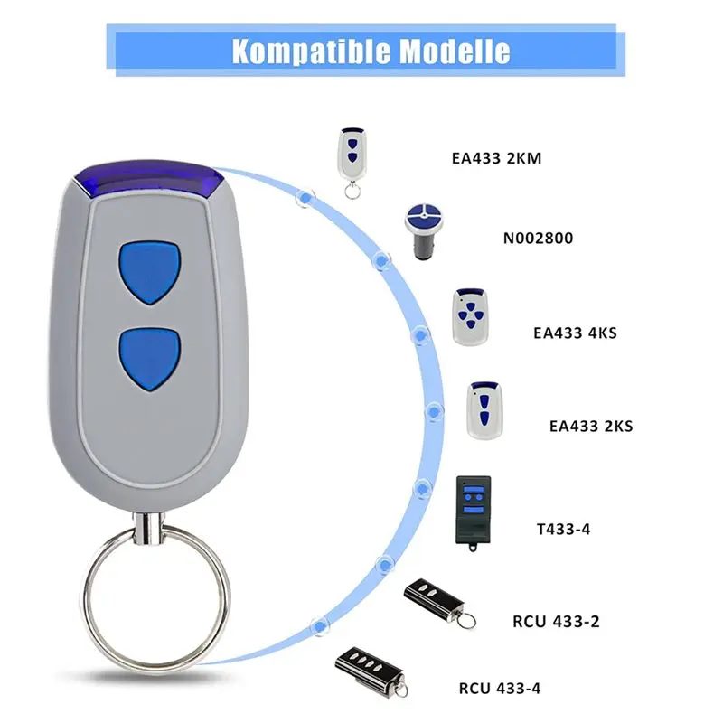 【RECOMENDAR】4Pack 433.92 Mhz Remote Control For Crawford Standard Steel EA433 2KS, EA433 2KM, EA433 4KS, RCU 433-2K, RCU 433-4K