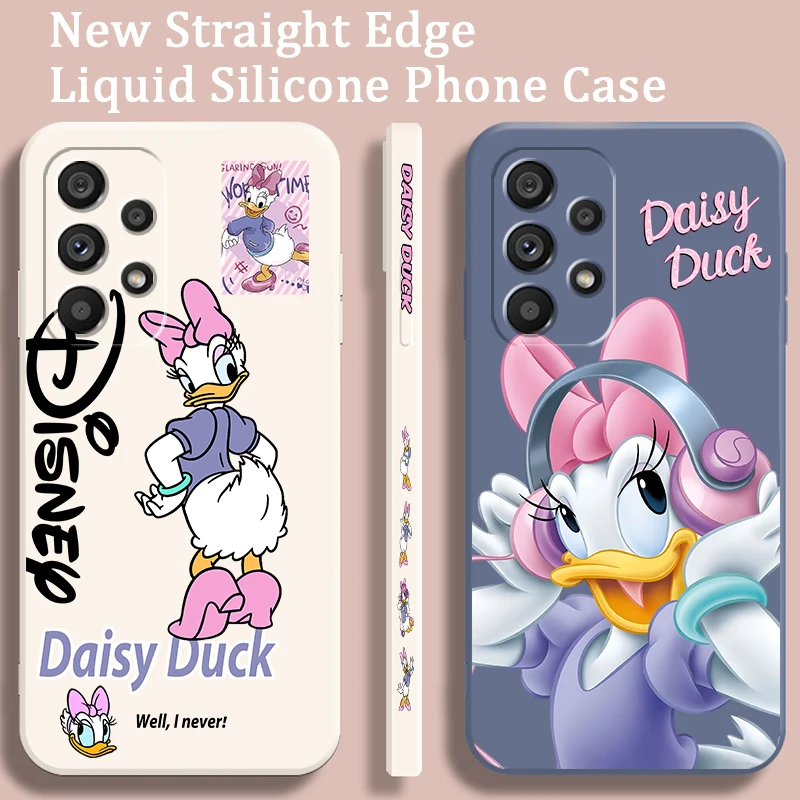 

Duck Daisy Disney For Samsung Note 20 10 A54 A31 A14 A03 A22 A34 A04 A24 Ultra Plus 5G Liquid Left Rope Phone Case