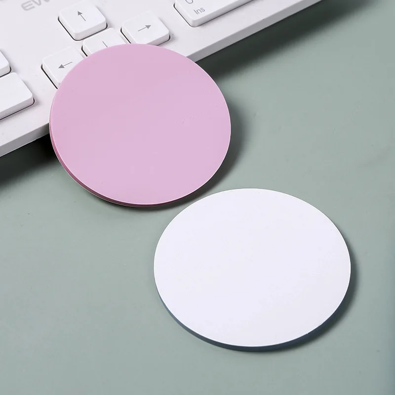 50 Sheets Round Posted It Sticky Note Pads Notepads Memo Pads Transparent Tabs Sticky Student School Office Stationery 70X70mm