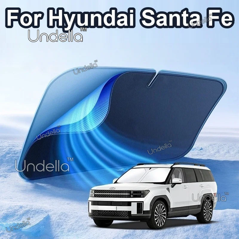 Für Hyundai Santa Fe 2026 2027 2025 Faltbarer Auto-Sonnenschutz für die Frontscheibe, Wärmeisolierung, Anti-UV-Zubehör