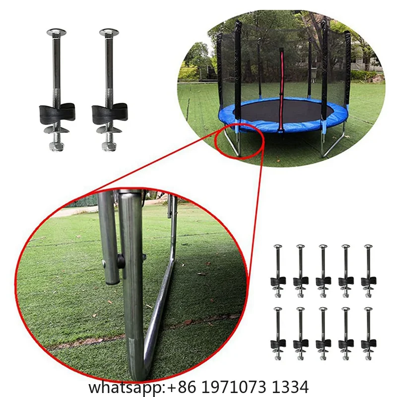 Trampoline Screws Kits, 24Pcs Galvanized Steel Trampoline Screws Fixing Accessories For Trampoline Assembly Replacement