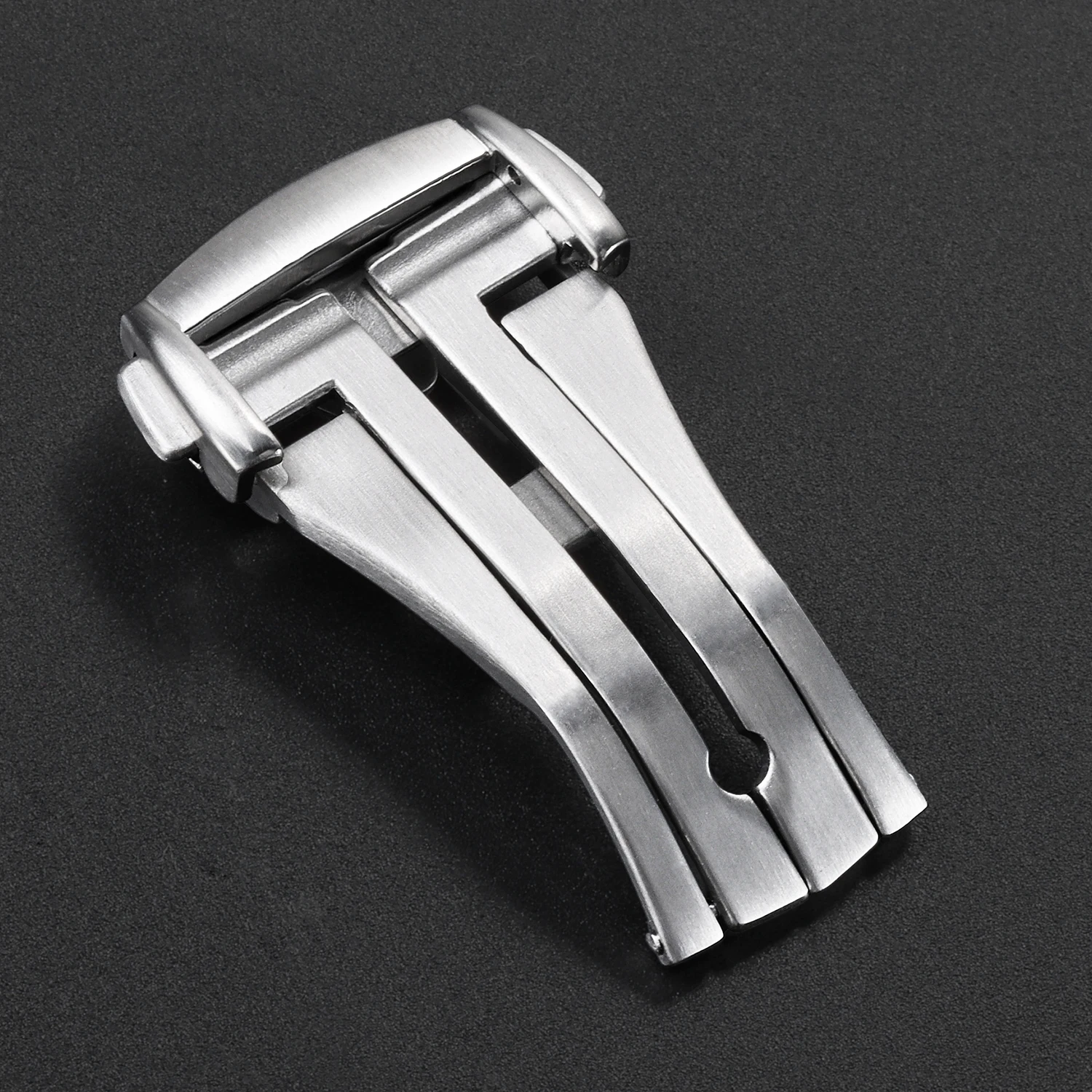 16 18mm 20mm Polished Matte Stainless Steel Watch Buckle for Omega Watch Strap Clasp for Deployment Double Press Folding Button