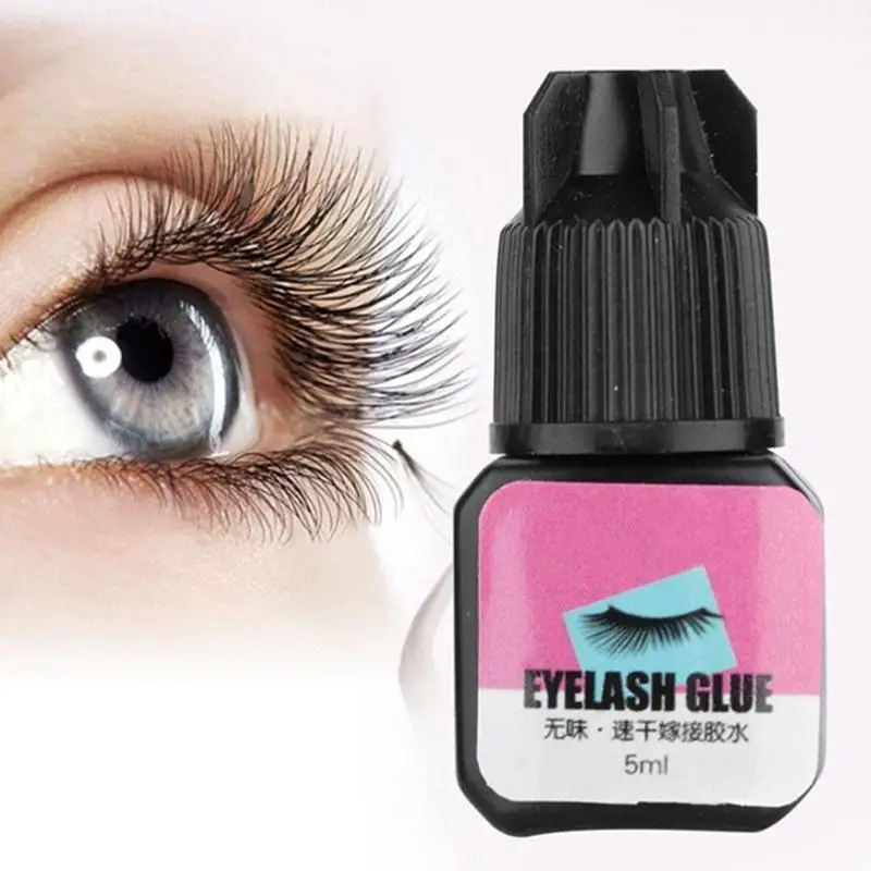 5ml Black Odorless Eyelash Glue Quick Dry Lashes Grafting Glue Long Lasting Waterproof Lash Extensions Glue Makeup Supplies