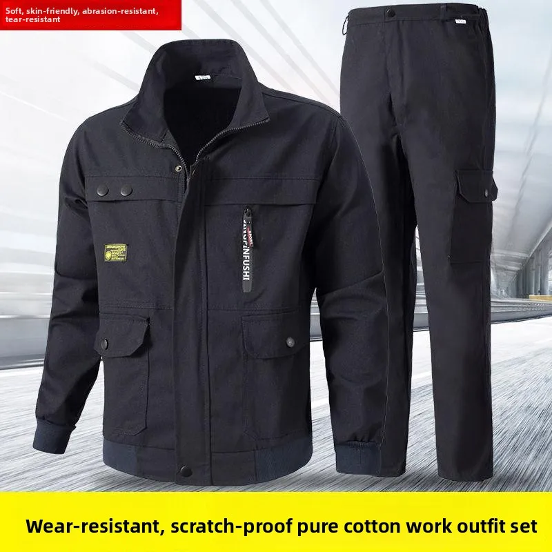 Conjunto de Ropa de Trabajo de Aodón Puro para Hombre, de una Sola Pieza, Resistente al Desgaste, para Soldadura Eléctrica,...