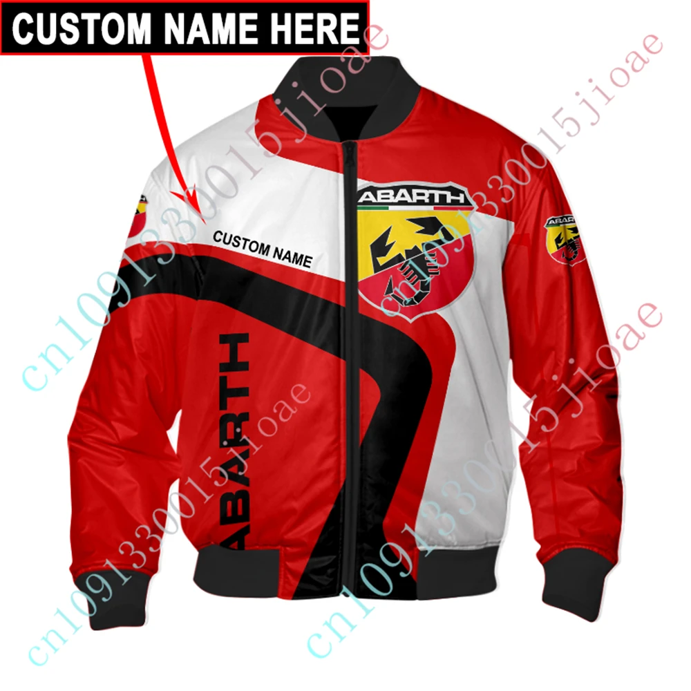 

Abarth Jackets For Men's Clothing Techwear Baseball Uniform Harajuku Parkas Windbreaker Bomber Jacket Thick Coats Custom Logo