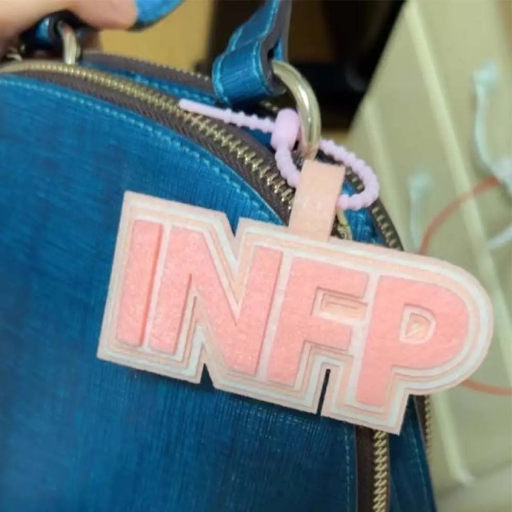 Letter MBTI Key Chain Korean Style Keyring Non-woven Pendant Bag Pendant Colorful Styles 16 Type Personality Key Chain Girls