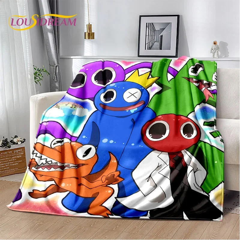 Game R-Rainbow Friends Cartoon Soft Blankets,Keep Warm Throw Blanket Comfortable Blanket for Picnic Beds Sofa Home Bedroom Gifts