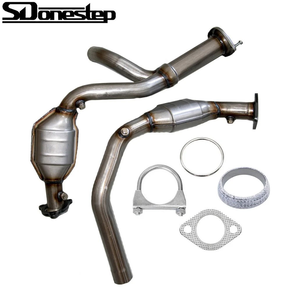 Exhaust Y-Pipe Catalytic Converter w/Gasket Set For 2007 2008 2009 Silverado/Sierra/Yukon 4.8L/5.3L/6.0L