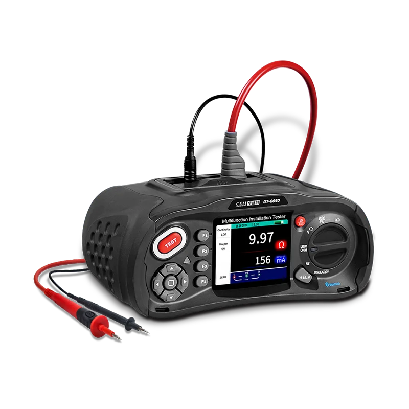 CEM DT-6650 اختبار حلقة التيار العالي السريع متعدد الوظائف جهاز اختبار مقاومة العزل مع شاشة LCD ملونة TFT 3.5 بوصة