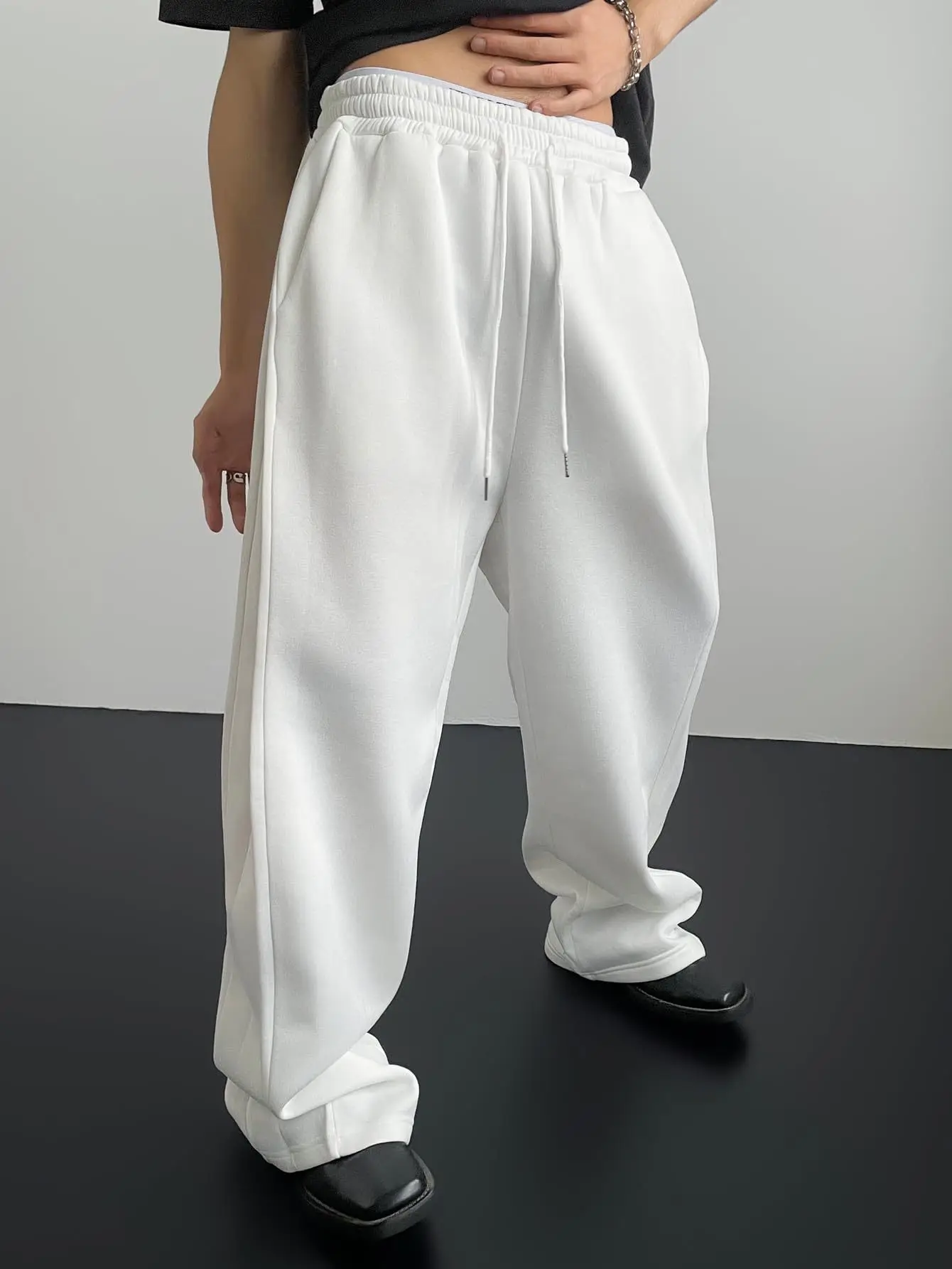 

Новые мужские брюки-джоггеры 2026 года: весенне-осенние, приталенные, спортивные, повседневные, однотонные, прямые, тонкие, из тканого материала, для ежедневной носки