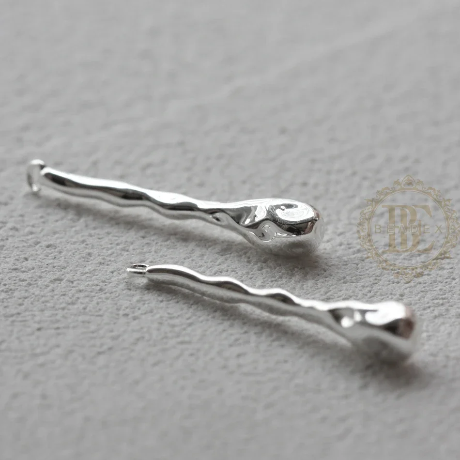 NONE DIY Supply – einteiliger Premium-Suchstab aus vergoldetem massivem Messing – Zweig-Charm (4717C) 9