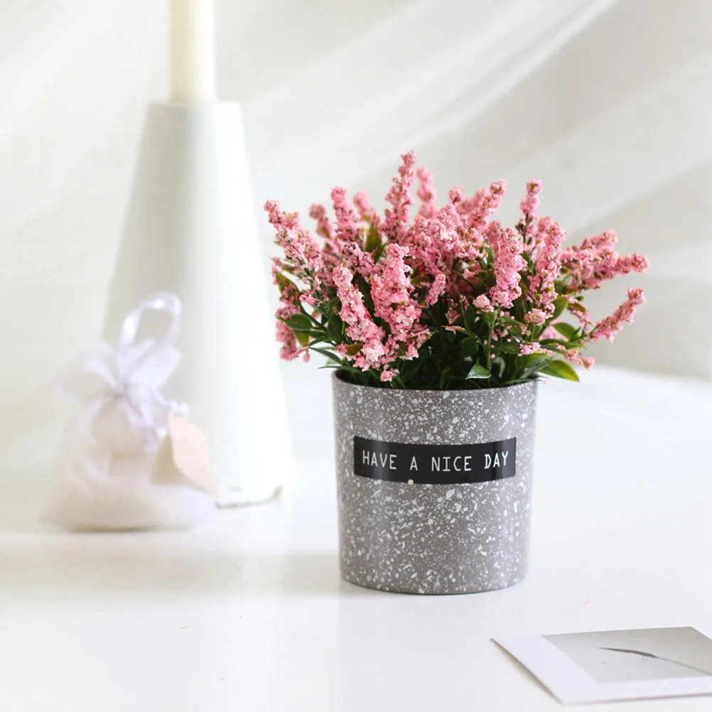 

1pc Lavender Artificial Flowers Simulation Flower For Home Garden Decor Plants Ornaments Plastic Potted Plant Decoration