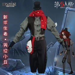 Cosplay Popular Game Identity V Cos Survivors Cos Weeping Joker Halloween Costume Mask Hat Comic Exhibition Role Playing Costume