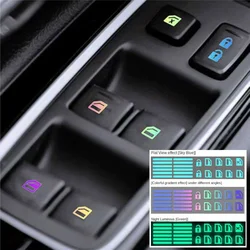 Auto general interior button sticker function switch button luminous prompt sticker door window glass lift car sticker Auto part