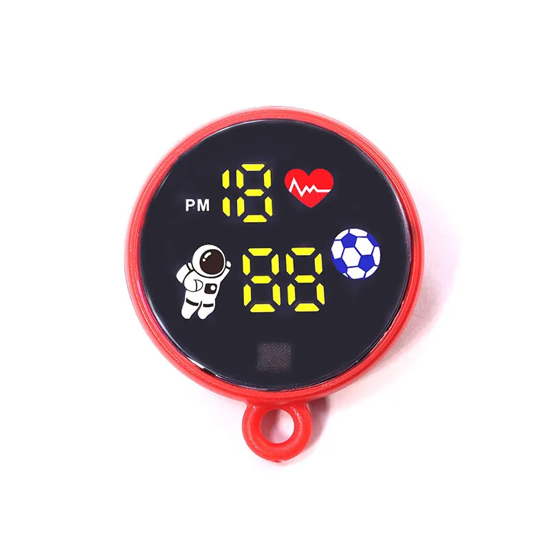 Creative Love LED Electronic Watch Astronaut Light Carrying Pendant Key Chain Watches Children Students Touch Waterproof