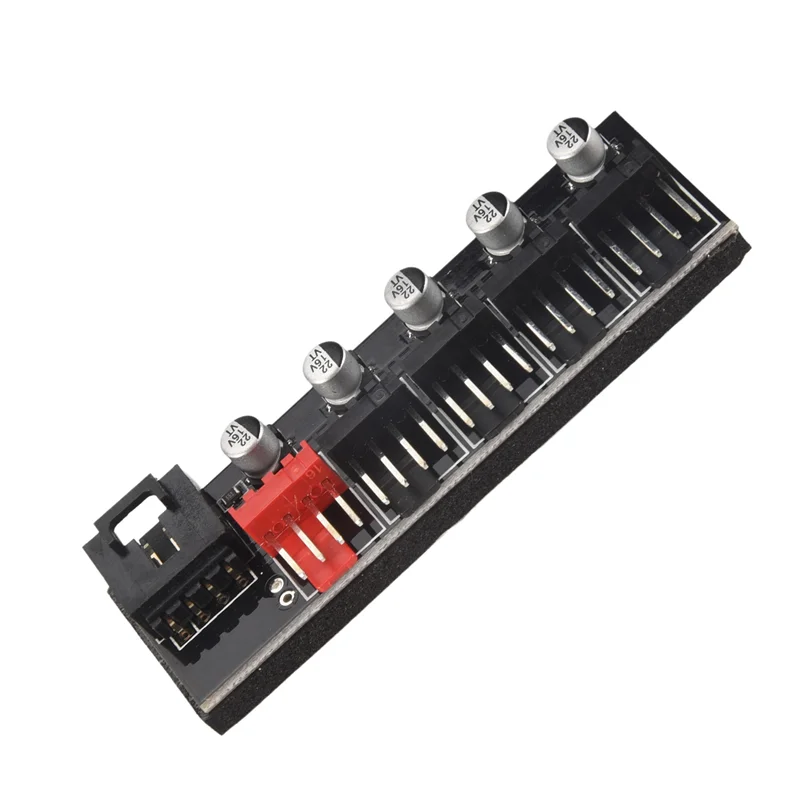 New--5 Port PC Fan Hub Splitter Speed Controller Adapter For 4 Pin PWM Cooler Cooling Fan Computer Cables Connectors