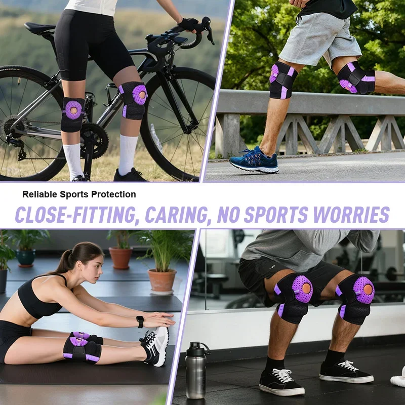Sports Knee Pads Patella Adjustable Cross Knee Pads Knee Pads Pressure Mountaineering Fitness Knee Pads Anti-Slip Protection