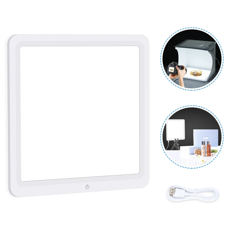 

USB Mini LED Photography Shadowless Light Lamp Panel Pad Lightbox Photo Background Studio Softbox Bottom Light Backdrop