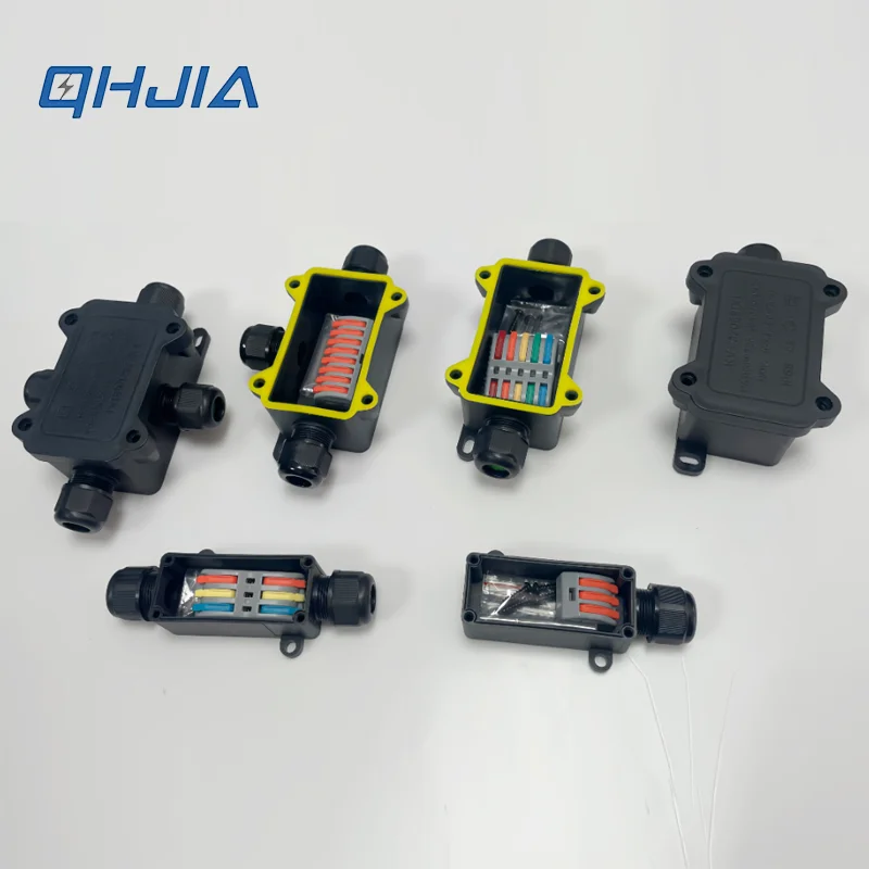 IP68 Waterproof Junction Box PA66 Fast Wiring Terminal Block Outdoor Electrical Cable Connector for Garden LED Light Street Lamp view 3