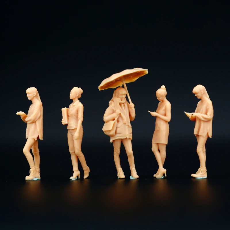 2.1cm Simulation Urban white-collar workers Micromodel 3D Diorama Figure White Model Sand Table Prop Figurine DIY Unpainted Toys