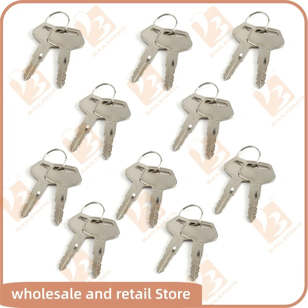 

20PCS Lgnition Keys For Komatsu 787 TR261434 Kalmar Dressta Sakai Part Number 787 Keys 2019 Switch Keys Engine Spare Parts