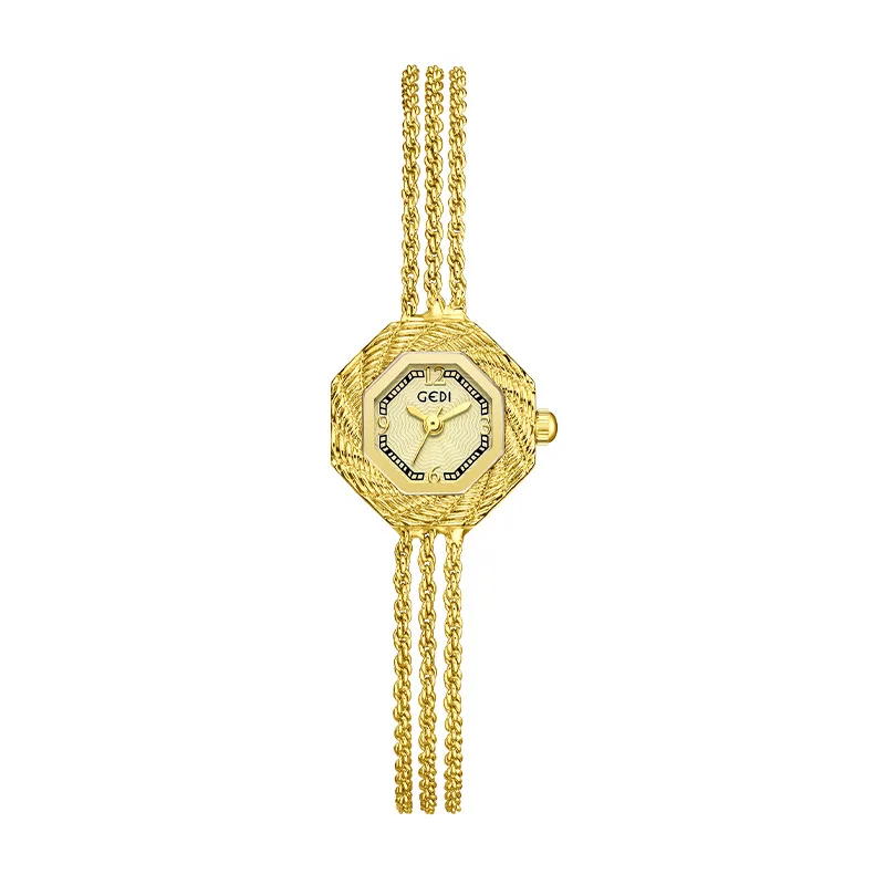 2026 Fashion Brand Tassel Bracelet Watch Exquisite Octagonal Design Quartz Waterproof Watch for Women's New Year Christmas Gift