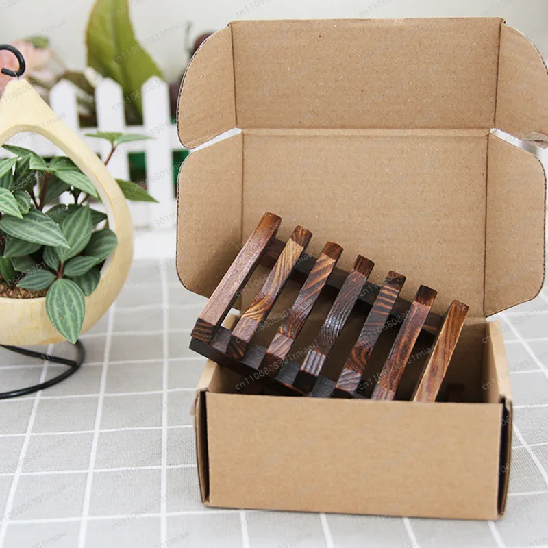 Antique style wooden soap box creative durable bath toilet supply deodorant function