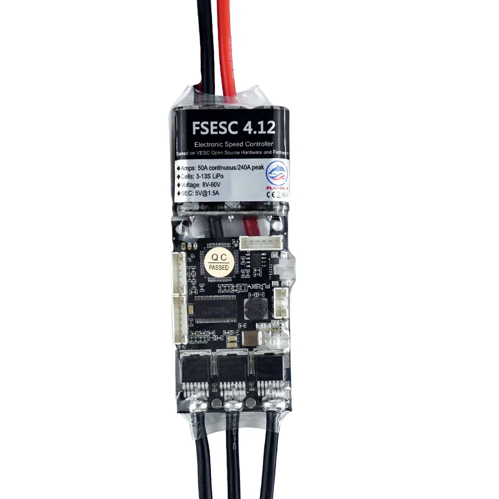 Skateboard Speed Controller Fsesc 4.12 50a Based On Vesc® 4.12 Remote Control Accessories Outdoor Esc 48v Electric Longboard