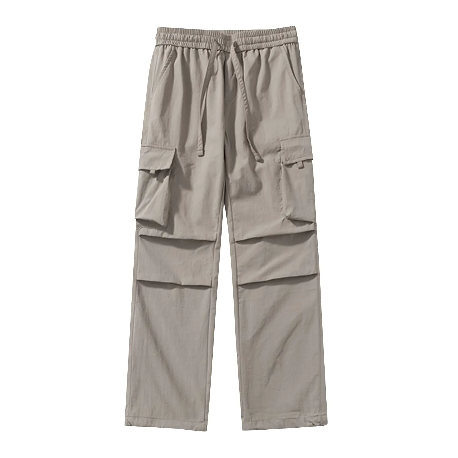 Calça de paraquedista masculina, calça casual reta solta, calça soco de montanhismo, primavera e outono