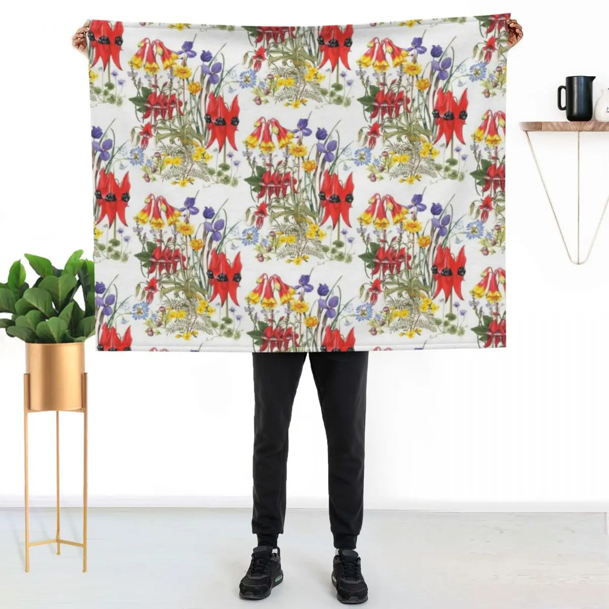 Australian Wildflowers Throw Blanket bed plaid Nap Decorative Throw Decorative Beds blankets and throws funny gift Blankets