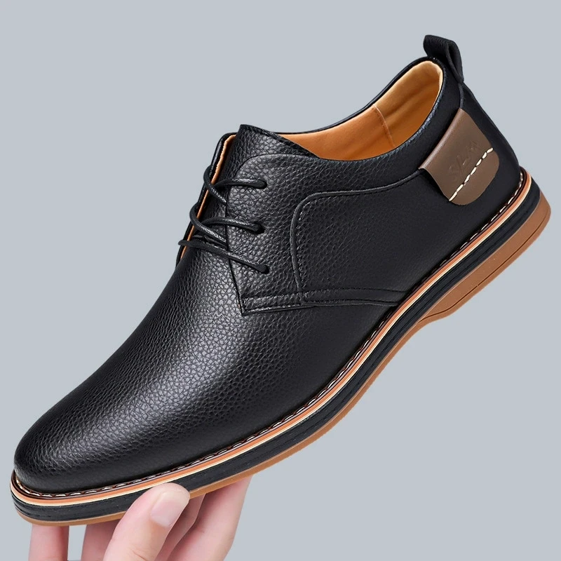 

Men's Casual Oxford Shoes Black Brown Male Wedding Dress Homecoming Formal Wedding Footwear