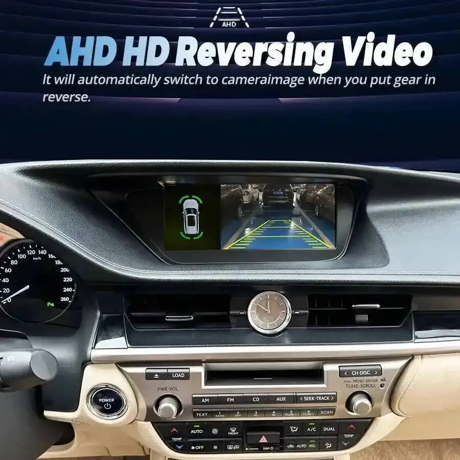 Navigation Carplay Car Radio For LEXUS ES ES200 ES300H ES250 ES350 2013-2017 Android 14 GPS BT DSP 4G Qled 10.25inch AHD Screen