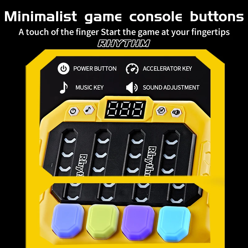 ZLang Montessori Pockets Travel Toy Electronic Music Rhythm Puzzle Game Machine Light Up Educationa Sensory Fast Push Table Game