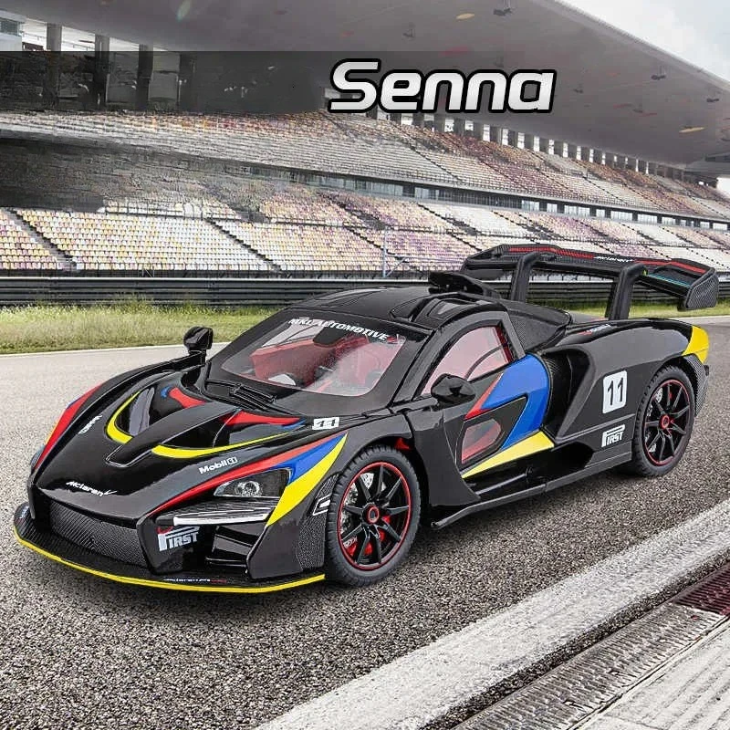 1-24-セナトラックエディション合金車モデルシミュレーションスポーツカー装飾子供のおもちゃ高度な車モデルグッズ