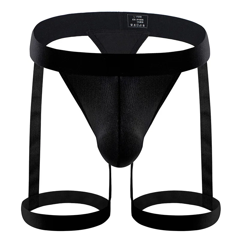 Men's Underwear Hip-lifting Double Trousers  Personalized Fashion Slippery Sexy Solid Color Youth Thong